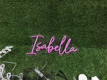 Transform Your Space: Personalize Custom Isabella LED Neon Sign for Stylish Home Decor, Vibrant Office Spaces, and Memorable Events.