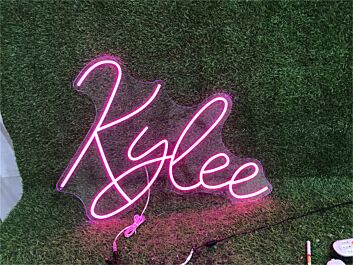 Brighten Your Space: Personalize Custom Kylee LED Neon Sign for Weddings, Bars, and Office Decor.