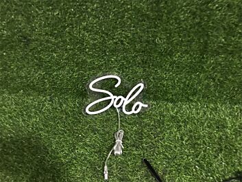 Bring a glow to weddings, bars, and birthdays with Personalize Custom Solo LED Neon Sign.