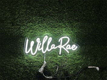 Brighten Up Your Space: Personalize Custom Willarae LED Neon Sign for Home, Office, and Celebratory Events.