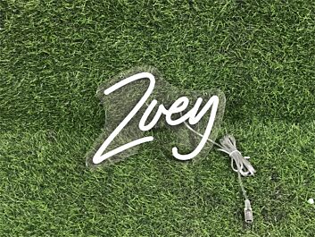 Elevate Your Space: Personalize Custom Zoey LED Neon Sign for Home, Office, Bars, and Memorable Weddings.