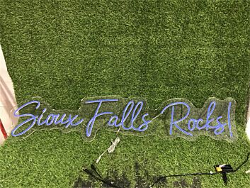 Brighten Up Your Bar, Office, or Storefront with the Stylish Sioux Falls Rocks Custom LED Neon Sign.