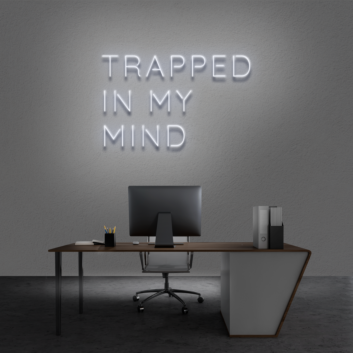 &#39;Trapped In My Mind&#39; Neon Sign