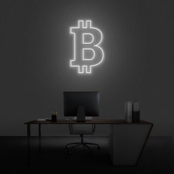 Bitcoin Logo Neon Sign