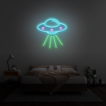 Spaceship Neon Sign