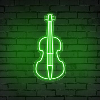 Bring a symphonic ambiance to your living space, music studio, or next event with the Cello Music Neon Sign.