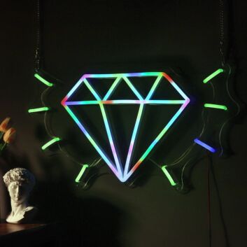 Brighten Up Your Space: Diamond Magic Led Neon Sign for Room, Perfect for Office, Bar, Weddings, and Celebratory Events.