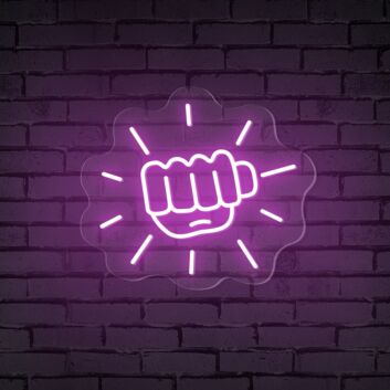 Brighten Up Your Gym, Office, and Game Nights with the Fist Sparkle Gym Neon Sign.
