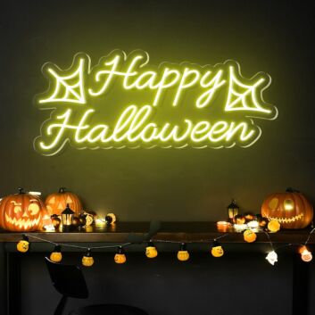 Spookify Your Space: Happy Halloween Words Spider Halloween Decor for Home, Office, and Themed Parties