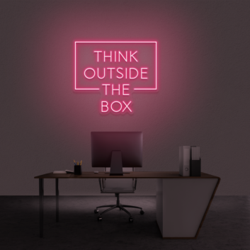 Think Outside The Box Neon Sign