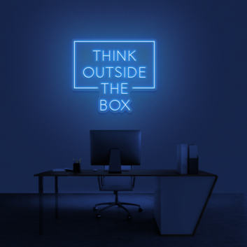 Think Outside The Box Neon Sign