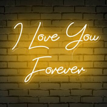 Brighten Up Your Special Moments: I Love You Forever Sweet Words Neon Sign Perfect for Weddings, Anniversaries, and Romantic Home Decor.