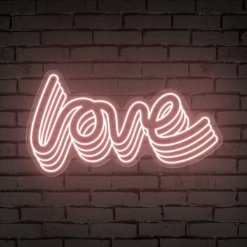 Add a touch of romance to your Valentine&#039;s Day, wedding, or bedroom with the Polychrome Love Word Neon Sign.