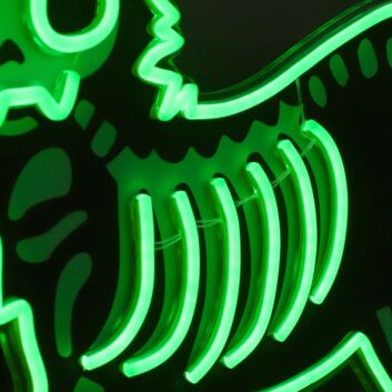 Enhance Your Halloween Festivities and Home Ambiance with the Spooky Skeleton Cat LED Neon Sign.