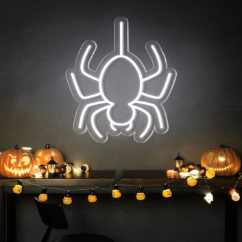 Light Up Your Halloween Festivities with the Spider Halloween Neon Sign - Perfect for Home, Bars, and Hauntingly Stylish Events!
