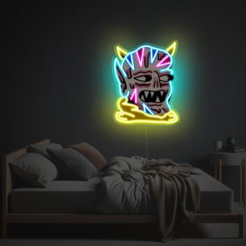 Transform your space into an interstellar haven for home décor, bars, and theme parties with Ugly Alien Guy LED Neon Acrylic Artwork.