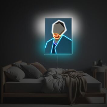 Brighten Your Space: Van Gogh Self-Portrait Oil Painting LED Neon Acrylic Artwork for Home Decor, Trendy Office, Chic Bars, and Memorable Weddings