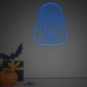 Elevate Your Halloween Ambiance or Theme Parties with the Ghostmask From Scream LED Neon Sign.