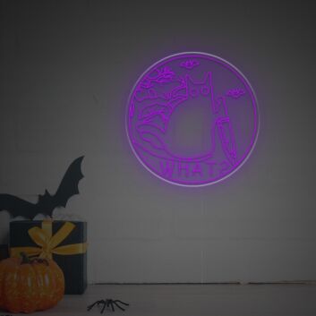 Spookify Your Space: Halloween Cat With Knife LED Neon Sign for Home, Office, and Themed Parties