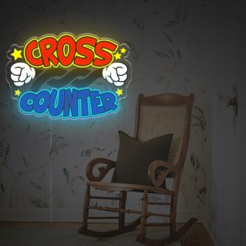 Brighten Up Your Bar, Office, and Home Spaces with Cross Counter LED Neon Acrylic Artwork.