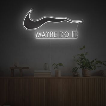 Brighten Up Your Space: Maybe Do It LED Neon Acrylic Artwork for Home, Office, or Bar Ambiance Enhancement.