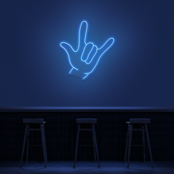 Rock On Hand Neon Sign
