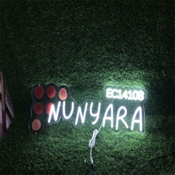Nunyara EC14108 Custom LED Neon Sign: Brightening Weddings, Bars, and Home Spaces with Personalized Glow.