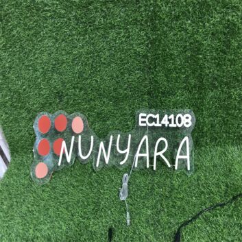 Nunyara EC14108 Custom LED Neon Sign: Brightening Weddings, Bars, and Home Spaces with Personalized Glow.