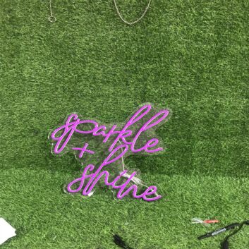Brighten Up Your Evening Events and Home Space with Parkle Shine Purple LED Neon Sign - Perfect for Bars, Weddings, and Cozy Nights In.