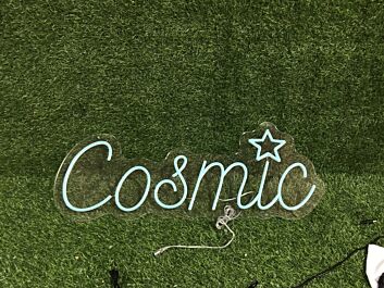 Brighten Up Your Bar, Office, and Wedding with the Celestial Glow of Cosmic Blue LED Neon Sign.