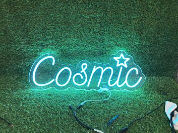 Brighten Up Your Bar, Office, and Wedding with the Celestial Glow of Cosmic Blue LED Neon Sign.