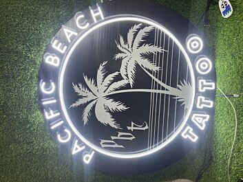 Brighten Your Spaces from Bars to Weddings: Pacific Beach Tattoo UV Print LED Neon Sign