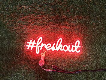 Brighten Your Space: Freshout Red LED Neon Sign Perfect for Bar, Wedding, and Office Ambiance