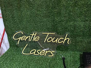 Brighten Up Your Space: Gentle Touch Lasers Orange LED Neon Sign for Chic Home Decor, Bars, and Vibrant Office Atmospheres.