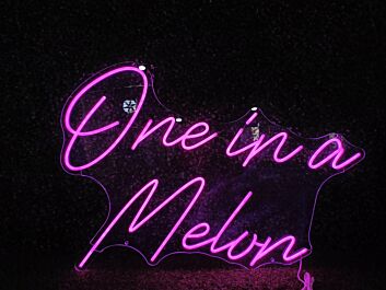 Brighten Up Your Bar, Office, or Wedding with the One In A Melvn Pink LED Neon Sign.