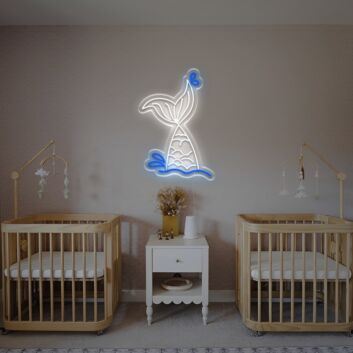 Brighten Up Your Living Space, Bar, or Seafood Restaurant with the Fish Jumping Into Water LED Neon Sign!