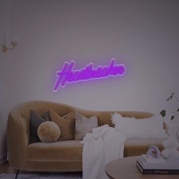 Light Up Your Love: Heartbreaker LED Neon Sign for Romantic Evenings, Weddings, and Valentine’s Decor.