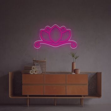 Brighten Your Space: Lotus LED Neon Sign Ideal for Weddings, Bars, and Cozy Home Decor.