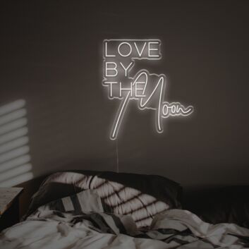 Brighten Your Wedding, Home, and Parties with the Enchanting Love By The Moon LED Neon Sign.