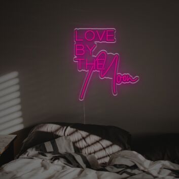 Brighten Your Wedding, Home, and Parties with the Enchanting Love By The Moon LED Neon Sign.