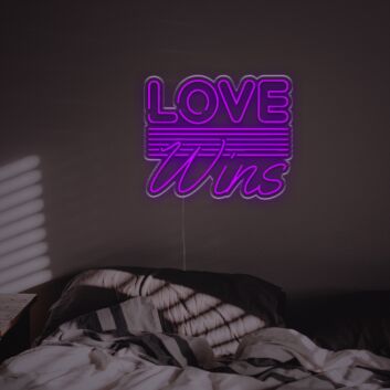 Light Up Your Wedding and Celebrate Equality with the Love Wins LED Neon Sign