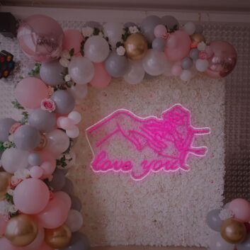 Brighten Your Wedding and Celebrate Romance with Love You For Engagement Occasion LED Neon Sign.