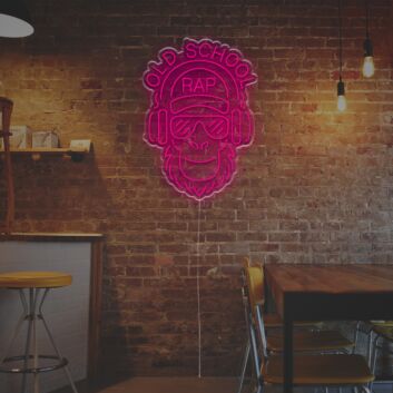 Elevate Your Home, Office, or Bar Ambiance with the Old School Rap Ape LED Neon Sign