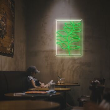 Brighten Up Your Space: A Plant With Tangle LED Neon Sign for Home Decor, Office Aesthetics, and Vibrant Storefronts