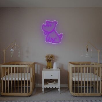 Bring Whimsy to Your Space: Little Cuty Puppy LED Neon Sign Perfect for Kid&#039;s Rooms, Play Areas, and Pet-Friendly Cafes