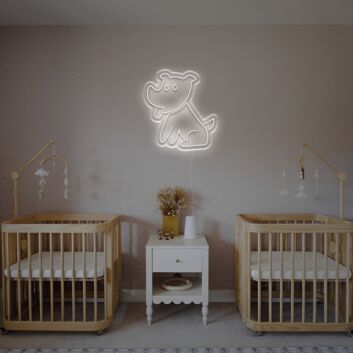 Bring Whimsy to Your Space: Little Cuty Puppy LED Neon Sign Perfect for Kid's Rooms, Play Areas, and Pet-Friendly Cafes