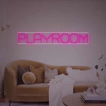 Brighten Up Your Play Space: Playroom By Digital Font LED Neon Sign for Kid&#039;s Rooms, Game Zones, and Family Parties