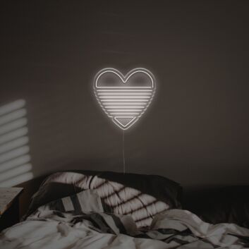 Add a Touch of Love to Your Wedding, Bedroom, or Valentine's Day Celebration with Rippling Heart LED Neon Sign.