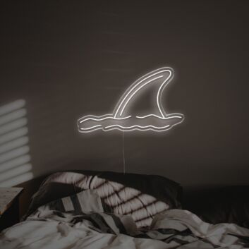 Brighten Up Your Bar, Office, or Beach House with the Shark Fin LED Neon Sign.