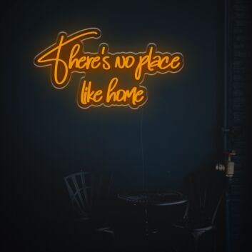 Brighten Your Living Space, Office, or Storefront with the Warm Glow of &quot;There Is No Place Like Home&quot; LED Neon Sign.